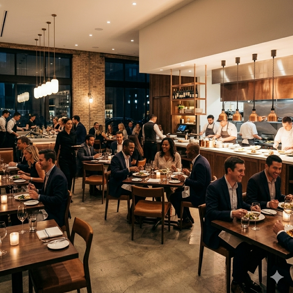 Restaurants dashboard and happy diners